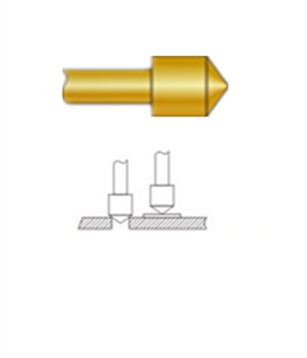 圓錐頭探針、探針用法圖、探針原理圖、測試探針圖片