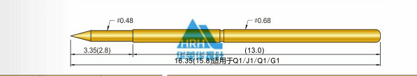 p50測(cè)試探針尺寸、50min測(cè)試探針尺寸、測(cè)試探針規(guī)格