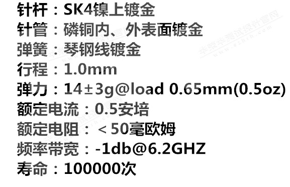 026-BJ-5.7L、BGA雙頭探針、測試探針