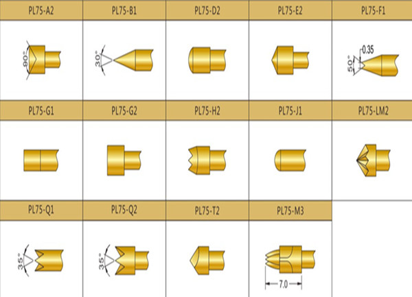 PL75探針頭型、華榮華測(cè)試探針廠家