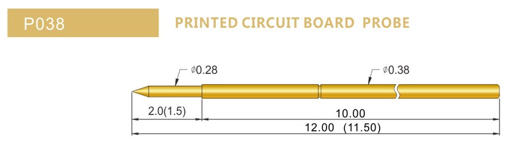 PA038探針尺寸，華榮華探針廠家